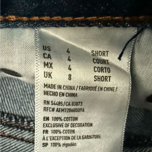 American Eagle Outfitters Hi-Rise Girlfriend Blue Distressed Jeans - Picture 5 of 10